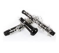 Rochix WHS36 Oboe Professional Performance Level WHS36 Corps en bois d'ébène plaqué argent semi-automatique avec 2 anches, 1 chiffon de nettoyage, 1 tampon de hautbois, 1 repose-pouce, 1 étui et plus