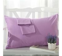 ROCILA 1 taie d'oreiller en Pur Coton égyptien Doux 300 Fils au Pouce carré, taie d'oreiller de Couleur Unie, Multicolore