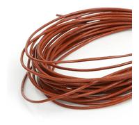 ROCILA Corde en Cuir véritable de 10 mètres, 1 à 3 mm, 17 Couleurs, 5 m, Cordon élastique Rond en Forme de bœuf pour vêtements, Chaussures, Bijoux, matériaux de Fabrication