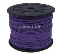 ROCILA Cordon tressé en Cuir suédé synthétique pour macramé, 3 mm, 90 mètres, pour Fabrication de Bijoux, Bracelet, Perles, Fait à la Main