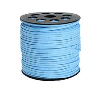 ROCILA Cordon tressé en Cuir suédé synthétique pour macramé, 3 mm, 90 mètres, pour Fabrication de Bijoux, Bracelet, Perles, Fait à la Main