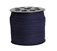 ROCILA Cordon tressé en Cuir suédé synthétique pour macramé, 3 mm, 90 mètres, pour Fabrication de Bijoux, Bracelet, Perles, Fait à la Main