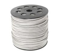 ROCILA Cordon tressé en Cuir suédé synthétique pour macramé, 3 mm, 90 mètres, pour Fabrication de Bijoux, Bracelet, Perles, Fait à la Main