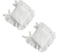 ROCILA Coussins de Chaise à Volants pour Chaise de Salle à Manger, Coussin de siège Vintage avec Attaches, Chaise de Cuisine antidérapante, Chalet de Campagne, Ferme, 2 pièces