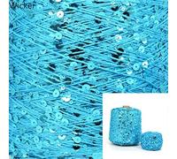 ROCILA Fil de Coton Fantaisie 500 g 6 mm/3 mm Paillettes Fil à Tricoter Fil Partenaire idéal Tricoter avec d'autres Fils