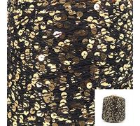 ROCILA Fil de Coton Fantaisie 500 g 6 mm/3 mm Paillettes Fil à Tricoter Fil Partenaire idéal Tricoter avec d'autres Fils