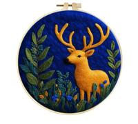 ROCILA Peinture en Laine à Faire soi-même avec Broderie, Kits d'animaux en Feutre, Fournitures de Peinture en Laine à l'aiguille, Artisanat, Image à Faire soi-même