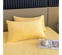 ROCILA Taie d'oreiller en Flanelle Chaude d'hiver, literie Confortable, taie d'oreiller de Couchage, taie d'oreiller en Tissu Velours de Couleur Unie