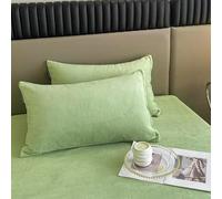 ROCILA Taie d'oreiller en Tissu Velours, taie d'oreiller de Couchage, taie d'oreiller de Couleur Unie, taie d'oreiller en Flanelle Chaude d'hiver