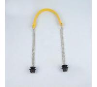 ROCILB 1 Paire Anses Longues en Cuir argentées à Double chaîne pour Sacs Cabas Obag pour Femmes