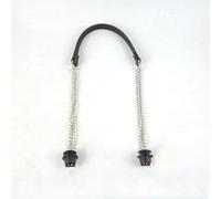 ROCILB 1 Paire Anses Longues en Cuir argentées à Double chaîne pour Sacs Cabas Obag pour Femmes