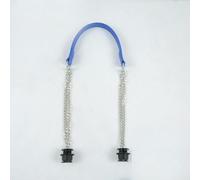 ROCILB 1 Paire Anses Longues en Cuir argentées à Double chaîne pour Sacs Cabas Obag pour Femmes