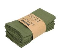 ROCILB Lot de 12 Serviettes de Table en Lin et Coton mélangés (40 x 40 cm), Douces et Pratiques pour la Maison.