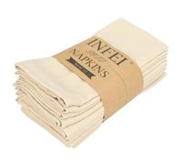 ROCILB Lot de 12 Serviettes de Table en Lin et Coton mélangés (40 x 40 cm), Douces et Pratiques pour la Maison.