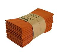 ROCILB Lot de 12 Serviettes de Table en Lin et Coton mélangés (40 x 40 cm), Douces et Pratiques pour la Maison.