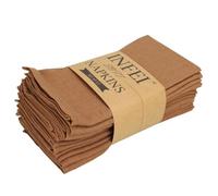 ROCILB Lot de 12 Serviettes de Table en Lin et Coton mélangés (40 x 40 cm), Douces et Pratiques pour la Maison.