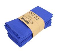 ROCILB Lot de 12 Serviettes de Table en Lin et Coton mélangés (40 x 40 cm), Douces et Pratiques pour la Maison.