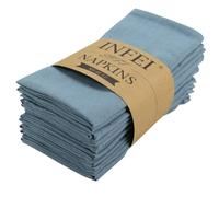 ROCILB Lot de 12 Serviettes de Table en Lin et Coton mélangés (40 x 40 cm), Douces et Pratiques pour la Maison.