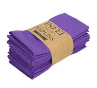 ROCILB Lot de 12 Serviettes de Table en Lin et Coton mélangés (40 x 40 cm), Douces et Pratiques pour la Maison.