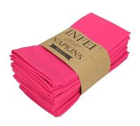 ROCILB Lot de 12 Serviettes de Table en Lin et Coton mélangés (40 x 40 cm), Douces et Pratiques pour la Maison.