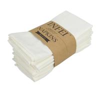 ROCILB Lot de 12 Serviettes de Table en Lin et Coton mélangés (40 x 40 cm), Douces et Pratiques pour la Maison.