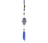 ROCILB Pendentif en Alliage en Forme de Croix de Fatima, Palmier, avec Yeux Bleus turcs Porte-Bonheur, amulette à Pompon, pour rétroviseur de Voiture, décoration, Bijoux, Cadeau