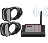 QXbecky Clôture pour Chien sans Fil 2 en 1 avec Collier de Dressage Système de clôture électrique pour Animaux de Compagnie Rechargeable Convient pour l'intérieur et l'extérieur Convientpour2chiens