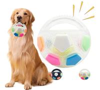 Rociveya Balle anti-stress pour chien - Jouet interactif durable pour chien - Réduit le stress et favorise l'exercice et l'attachement - Blanc