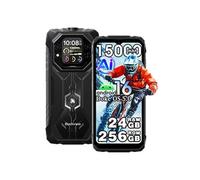 Blackview ROCK 1 Téléphone Portable Incassable Double Écran 6.56"" 24Go+256Go 15000mAh Android 16 NFC,Dual SIM - Noir