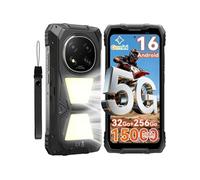 Blackview Rock 2 Pro Téléphone Incassable,Android 16 Smartphone Incassable 5G 32Go+256Go,6.67" 120Hz 15000mAh IP69K,16MP+13MP AI Camera,NFC,OTG,GPS,Gemini AI,Noir Noir