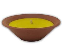 Rock and Baby - Bougie Anti-Moustique à la Citronnelle ø 17,5 cm. (6,89 in) - Pot en Terre Cuite Naturelle - Grande Bougie en Cire Parfumée - Durée 9 à 10 Heures