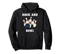 Rock and Bowl - Joueurs pour Hommes et Femmes - Bowling à dix Broches Sweat à Capuche