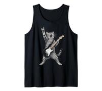 Rock and Roll Cat Playing Electric Guitar Tabby Kitten Débardeur