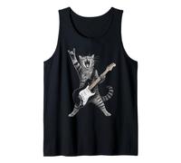 Rock and Roll Cat Playing Electric Guitar Tabby Kitten Débardeur