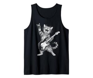 Rock and Roll Cat Playing Electric Guitar Tabby Kitten Débardeur