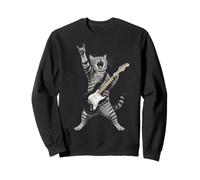 Rock and Roll Cat Playing Electric Guitar Tabby Kitten Sweatshirt
