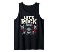 Rock and Roll Cat Rockstar Vintage Rock & Roll Concert Cat Débardeur