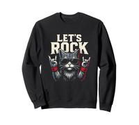Rock and Roll Cat Rockstar Vintage Rock & Roll Concert Cat Sweatshirt