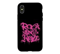 Rock and Roll Graffiti Street Art Musique Coque pour iPhone X/XS