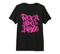 Rock and Roll Graffiti Street Art Musique T-Shirt Haut de Gamme