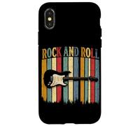 Rock and Roll Guitare électrique Vintage Fans de Musique Rock and Roll Coque pour iPhone X/XS
