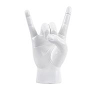 Rock And Roll Hand Sign - Classic Finger Sculpture Statue, Decorative Hand Gesture Sculpture Home Shelf Display Ornament, Modern Aesthetic Hands Sign Sculptures Decor Piece For Living Room Shelf