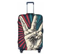 Rock and Roll Housse de protection élégante pour valise de voyage avec impression double face, design élastique pour un maintien sûr et une protection contre les rayures, blanc, M