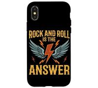 Rock and Roll is The Answer Guitare électrique Vintage Punk Coque pour iPhone X/XS