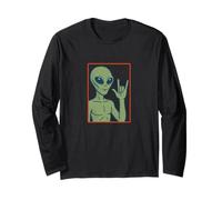Rock and Roll Panneau Humoristique Motif Alien Manche Longue