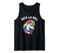 Rock and Roll Rainbow Unicorn Emo Goth Alternative, Animal Débardeur