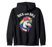 Rock and Roll Rainbow Unicorn Emo Goth Alternative, Animal Sweat à Capuche