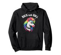 Rock and Roll Rainbow Unicorn Emo Goth Alternative, Animal Sweat à Capuche