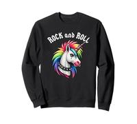 Rock and Roll Rainbow Unicorn Emo Goth Alternative, Animal Sweatshirt