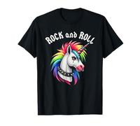 Rock and Roll Rainbow Unicorn Emo Goth Alternative, Animal T-Shirt